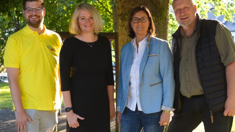 v.l.n.r.: Fabian Broich, Alexandra Gauß, Evelyn Höller, Christoph Kämper
