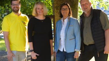 v.l.n.r.: Fabian Broich, Alexandra Gauß, Evelyn Höller, Christoph Kämper